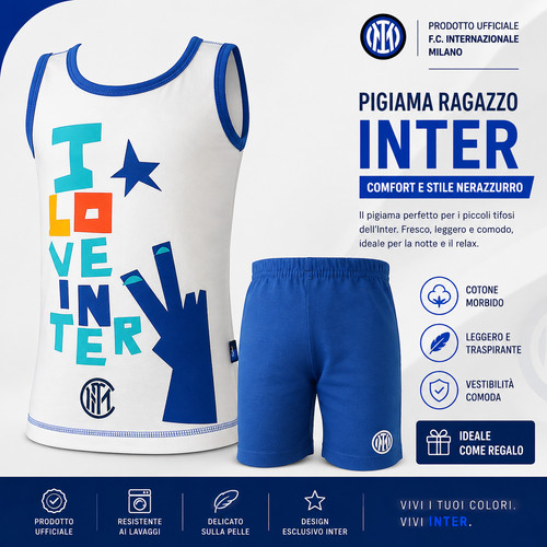 Pigiama bambino inter corto - pigiama,